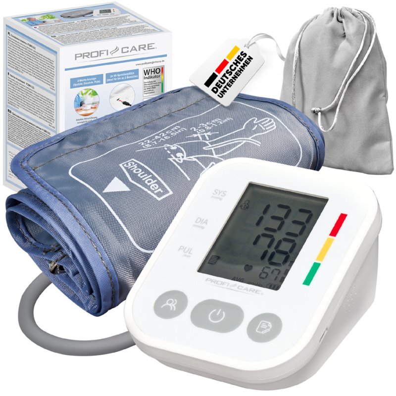 PROFI CARE tensiomètre PC-BMG 3121, entièrement automatique, écran LCD, blanc